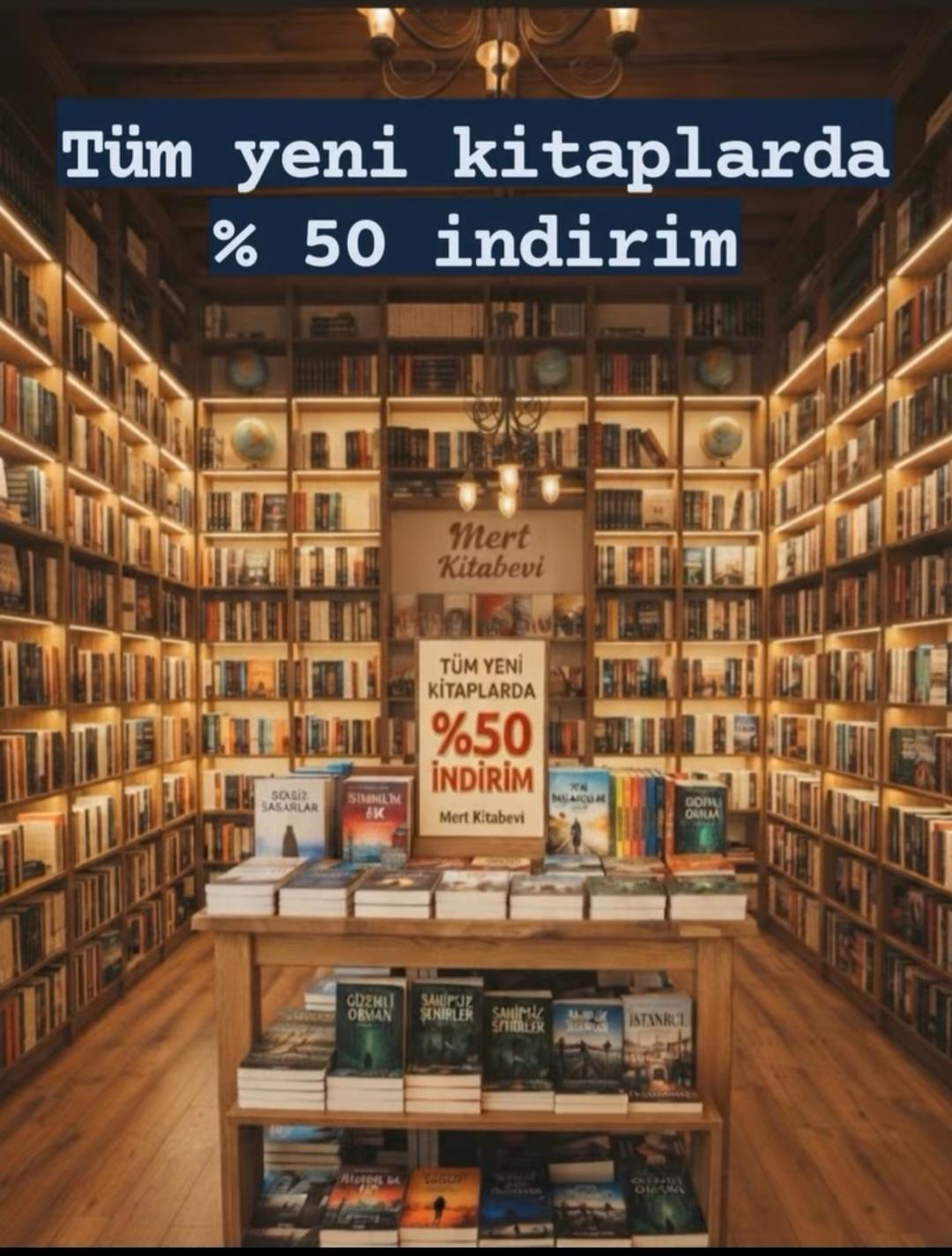 Yeni kitaplarda % 50 indirim
