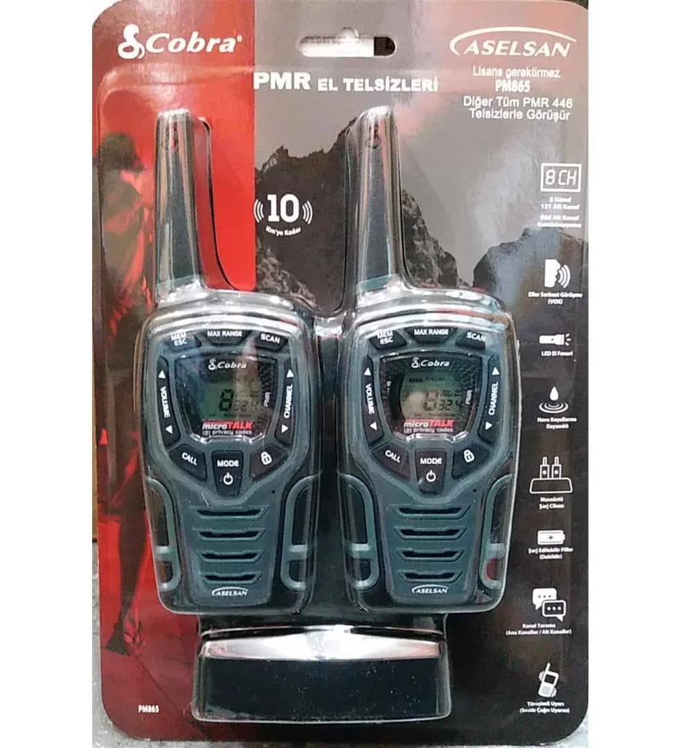 Aselsan PM-865 Pmr El Telsizi 2li Paket 8 KANAL+121 Alt Kanal 8 Km